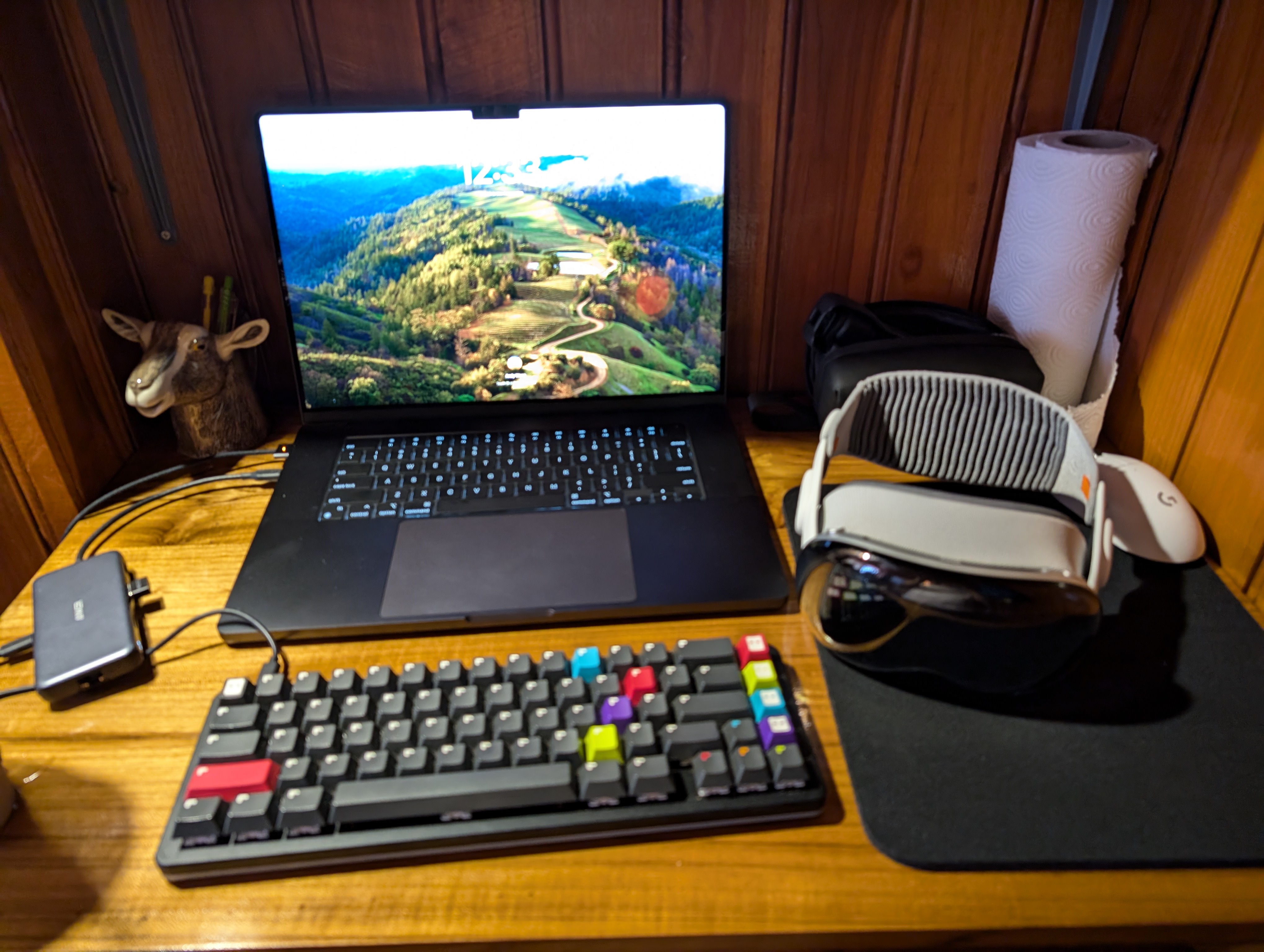 Laptop setup in rural Thailand